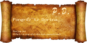 Pongrátz Dorina névjegykártya